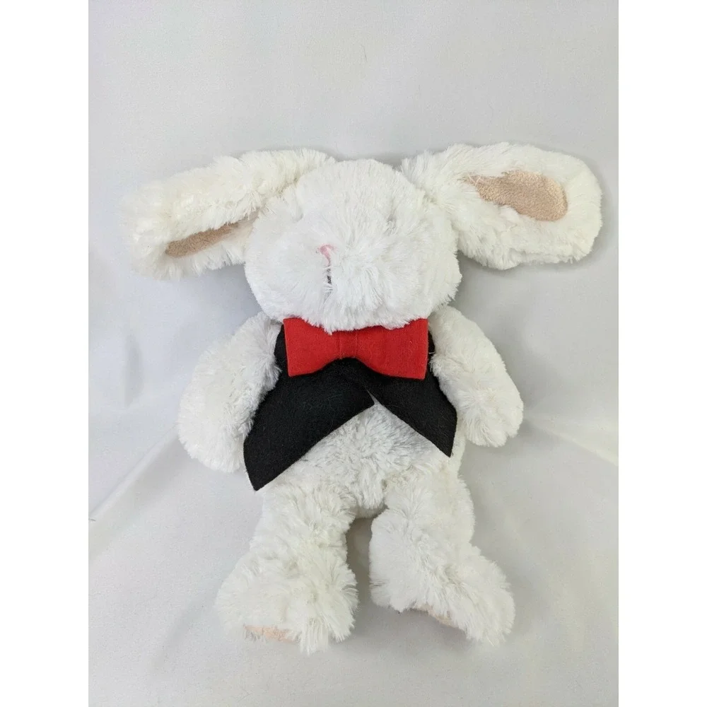 Magician White Rabbit Plush 11 Inch Felt Vest‎ Tie Stuffed Animal Toy
